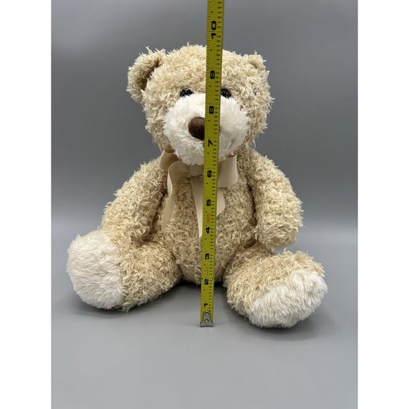Burton + Burton Teddy Bear Plush Blonde Tan Beige 8.5 Inch Stuffed Animal Fluffy - Picture 2 of 9